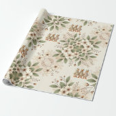 Schattigee eenden met bloemen cadeaupapier (Uitgerold)