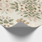 Schattigee eenden met bloemen cadeaupapier (Hoek)