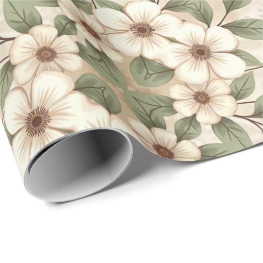 Schattigee eenden met bloemen cadeaupapier (Rol Hoek)