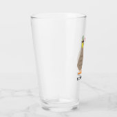 Schattigee eenden paar houden handen gepersonalise glas (Rechts)