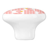 Schattigee eenden (Sinaasappel) Keramische Knop (Zijkant)