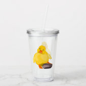 Schattigee eendenacryltrommel acryl drinkbeker (Achterkant)