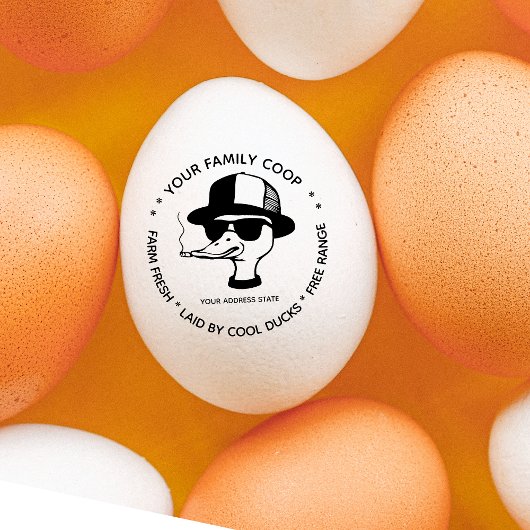 Schattigee eendeneierstempel rubberstempel