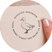 Schattigee  eendenfamilie naam en retouradres  zelfinktende stempel