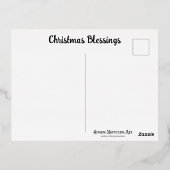 Schattigee eendengeschrift grillige Christelijke k Folie Feestdagen Briefkaart (Achterkant)