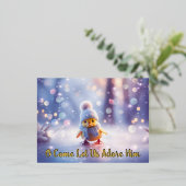 Schattigee eendengeschrift grillige Christelijke k Folie Feestdagen Briefkaart (Staand Voorkant)