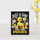 Schattigee eendenliefhebber gewoon een meisje dat kaart (Gele Bloem)
