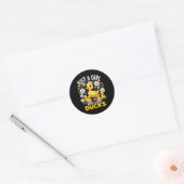 Schattigee eendenliefhebber gewoon een meisje dat ronde sticker (Envelop)