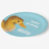 Schattigee eendenverjaardag papieren bordje (Gekanteld)