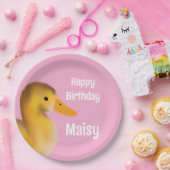 Schattigee eendenverjaardag papieren bordje (Feest)