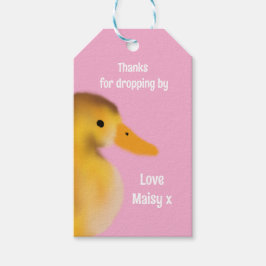 Schattigee eendgunst cadeaulabel