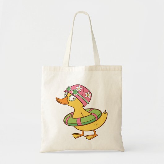 Schattigee eendje Cartoon – Kinder Canvas tas (Voorkant)