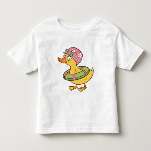 Schattigee eendje Cartoon – Kinder zomer T-shirt (Voorkant)
