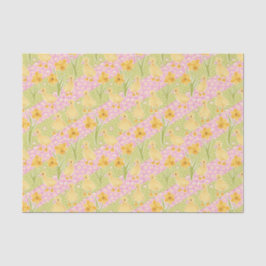 Schattigee eendjes en narcissen tissuepapier