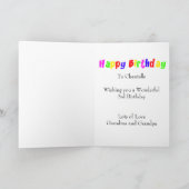 Schattigee eenhoorn 3e verjaardag kaart (Binnen)