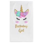 Schattigee eenhoorn 4e verjaardag meisje dank u klein cadeauzakje (Achterkant)