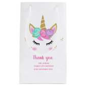 Schattigee eenhoorn 4e verjaardag meisje dank u klein cadeauzakje (Voorkant)