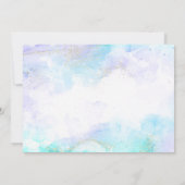 Schattigee eenhoorn 5e verjaardag foto uitnodiging (Achterkant)