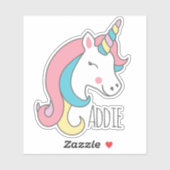 Schattigee Eenhoorn aangepast Sticker (Vel)