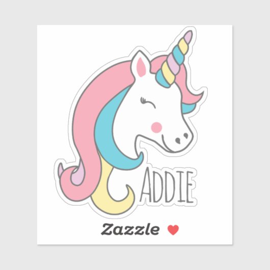 Schattigee Eenhoorn aangepast Sticker (Vel)