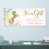 Schattigee Eenhoorn Baby shower Banner (Beurs)