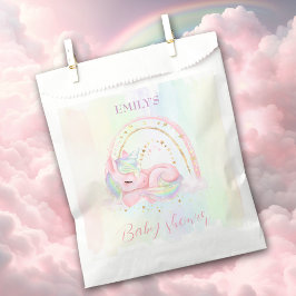 Schattigee Eenhoorn Baby shower Pastel Papier Favo Bedankzakje
