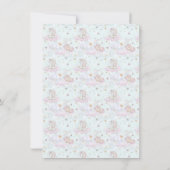 Schattigee Eenhoorn Baby Shower Uitnodigingen (Achterkant)