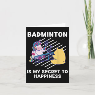 Schattigee eenhoorn badminton is mijn geheim van g kaart