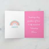 Schattigee Eenhoorn Ballonnen Kinder Valentijnsdag Feestdagen Kaart (Binnen)