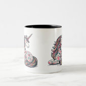 Schattigee Eenhoorn Bloemen Sterren Koffie Mok (Center)