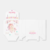 Schattigee Eenhoorn Bunting Flag Meisje Verjaardag Bedankdoosjes (Uitgevouwen)