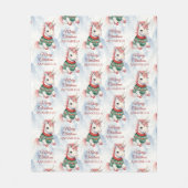 Schattigee Eenhoorn Custom Christmas Fleece Deken (Voorkant)