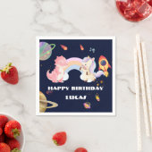 Schattigee eenhoorn dinosaurus Galaxy Rocket verja Servet (Insitu)