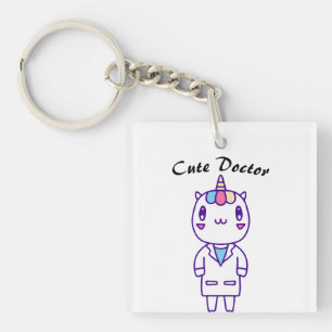 Schattigee Eenhoorn Doctor Gift - Grappig Medisch  Sleutelhanger