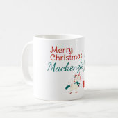 Schattigee Eenhoorn en Fairy Custom Name Merry Chr Koffiemok (Voorkant links)