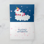 Schattigee Eenhoorn en Fairy Princess Valentijn Ka Feestdagen Kaart (Binnen)