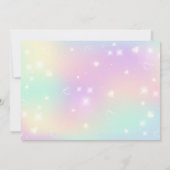 Schattigee Eenhoorn en Gouden Sterren Foto Verjaar Bedankkaart (Achterkant)