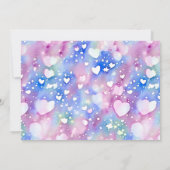 Schattigee eenhoorn en regenboog kind foto verjaar kaart (Achterkant)