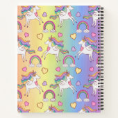 Schattigee Eenhoorn en Regenboog Spiraal Notitiebo Notitieboek (Achterkant)