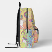 Schattigee eenhoorn en regenboog thema bedrukte rugzak (Links)