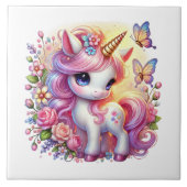 Schattigee eenhoorn fantasie meisjes kamer craftin tegeltje (Voorkant)