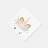 Schattigee Eenhoorn Gezicht Baby shower servetten (Hoek)