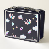 Schattigee Eenhoorn gezicht regenboog gradiënt ver (Achterkant)