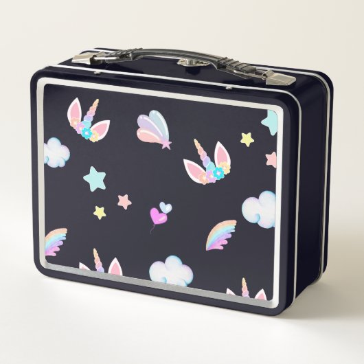 Schattigee Eenhoorn gezicht regenboog gradiënt ver (Achterkant)