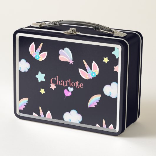 Schattigee Eenhoorn gezicht regenboog gradiënt ver (Voorkant)