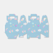 Schattigee Eenhoorn gezicht regenboog gradiënt ver Bedankdoosjes (Uitgevouwen)