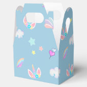 Schattigee Eenhoorn gezicht regenboog gradiënt ver Bedankdoosjes (Geopend)