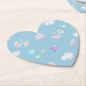 Schattigee Eenhoorn gezicht regenboog gradiënt ver Kartonnen Onderzetters (Gekanteld)