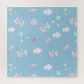 Schattigee Eenhoorn gezicht regenboog gradiënt ver Legpuzzel (Verticaal)