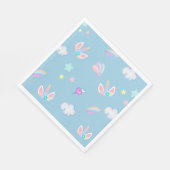 Schattigee Eenhoorn gezicht regenboog gradiënt ver Servet (Hoek)